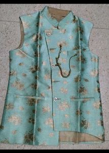 Men's Mint Green Kurta Set with Jacket