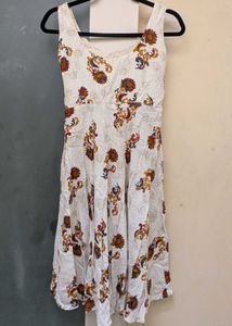 Boho Floral Print Midi Dress