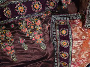 Elegant Orange and Brown Saree