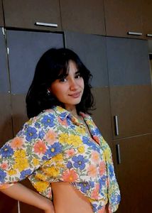 Floral Print Cropped Shirt (negotiable)