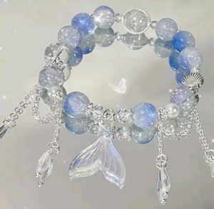 Blue Beaded Mermaid Bracelet