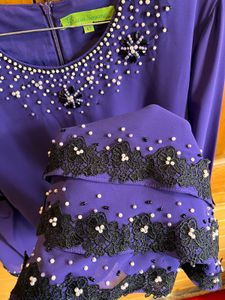 Embellished Purple Kurta