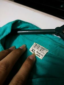 Bluish Green Up-down Pattern Kurti!!