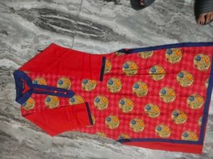 Red Floral Print Kurti💥💥 very low price