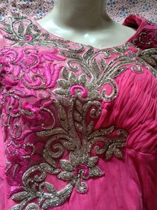 Stunning Pink Embellished Kurta