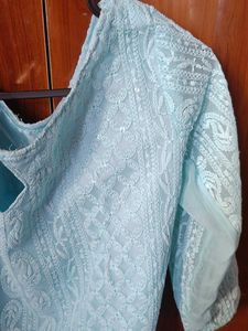 Elegant Blue Chikankari Kurta
