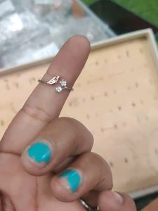 Dual Tone Silver Toe Ring