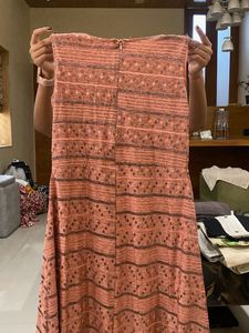 Stylish Coral Print Dress