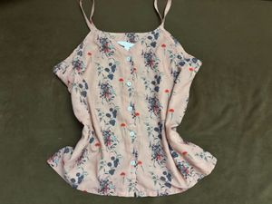 Light Pink Floral Cami Top