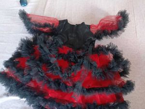 Kids Red &amp; Black Tutu Frock, freebie with this