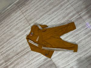 Kids Long Sleeve Mustard T shirt and pants