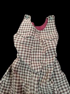Vintage Plaid Jumper Dress