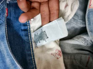 True Religion Jeans - Distressed Blue Denim