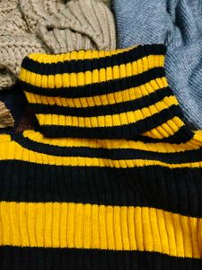 Striped Turtleneck Sweater
