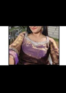 Beautiful Purple &amp; Gold Ethnic Kurta Set