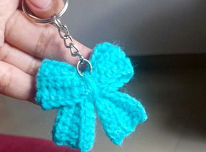 Handmade Crochet Bow 🎀 Keychain
