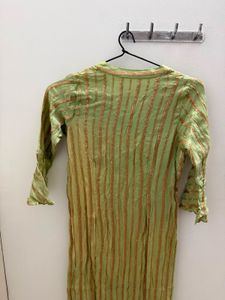 Sequin Work Pista green Kurta