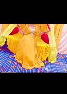Yellow Embellished Ethnic Gown