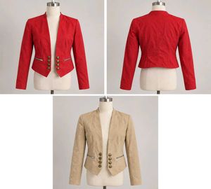 Elegant Tan Blazer , Red , Pink in Combo