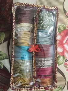 12 Colour Of Metal Bangles