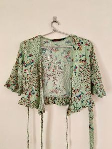 Floral Wrap Top