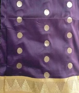 Designer Purple Saree with Orange Blouse