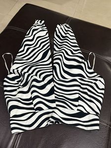 Zebra Print Halter Top