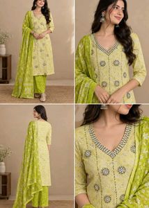 Stylish Yellow Printed Kurta Set with Dupatta