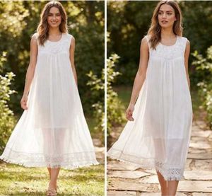 💐White Lace Trimmed Dress