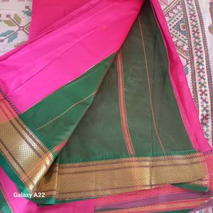 Huge Price Drop!Hot PinkSilk Saree Without Blouse