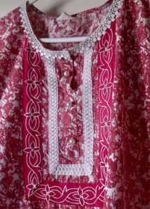 Elegant Pink Cord set with Haram Pant