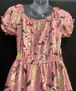 Women Pink Dress | Bust 34 | Length 50