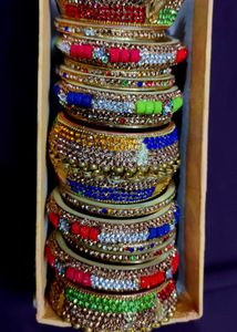 Boho Beaded Bangles Set