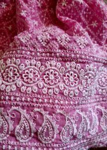 Pretty Pink Embroidered Gown