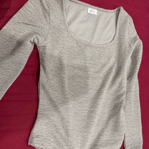 Beige Bodysuit Top