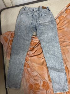 Acid Wash Straight Leg Jeans