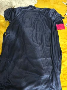 Satin Nightgown with Lace Trim