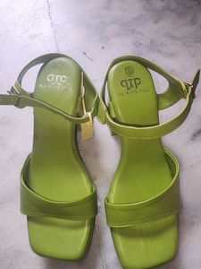 Vibrant Green Platform Heels