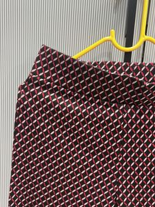 M&amp;S Stylish Maroon Geometric Pattern Pants