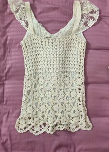 Chic Boho Lace trim Crochet Top🍥🍦