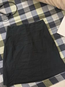 Black A-line Mini Skirt