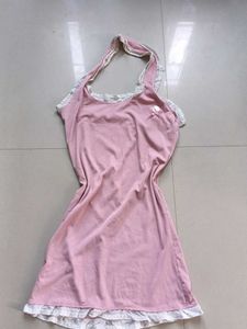 Chic Pink Halterneck Dress