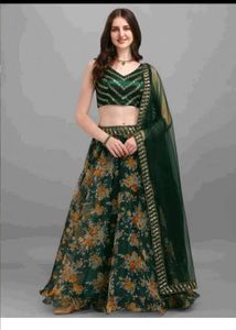 Elegant digital Floral Print Lehenga Choli