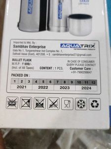 Aquatrix Bullet SS Vacuum Flask/ Thermos