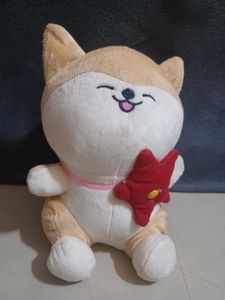 Adorable Shiba Inu Plush Toy / Brown and White