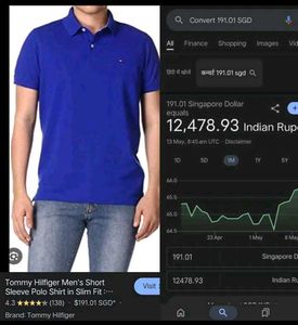 Tommy Hilfiger Men's Blue Tshirt