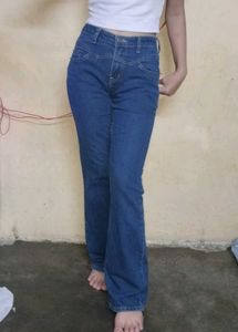 Blue Denim Flare Jeans