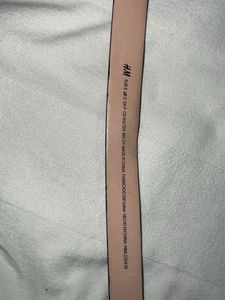 H&amp;M Classic Black Belt with Double Ring Buckle