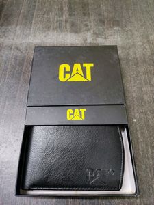 CAT LEATHER WALLET ( BLACK )