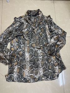 Animal Print Long Sleeve Top
